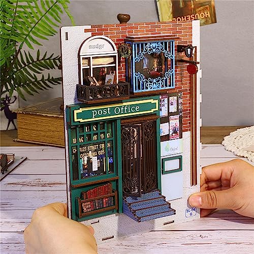 DIY Book Nook Miniature Kit, 3D Wooden Puzzle Booknook X9772