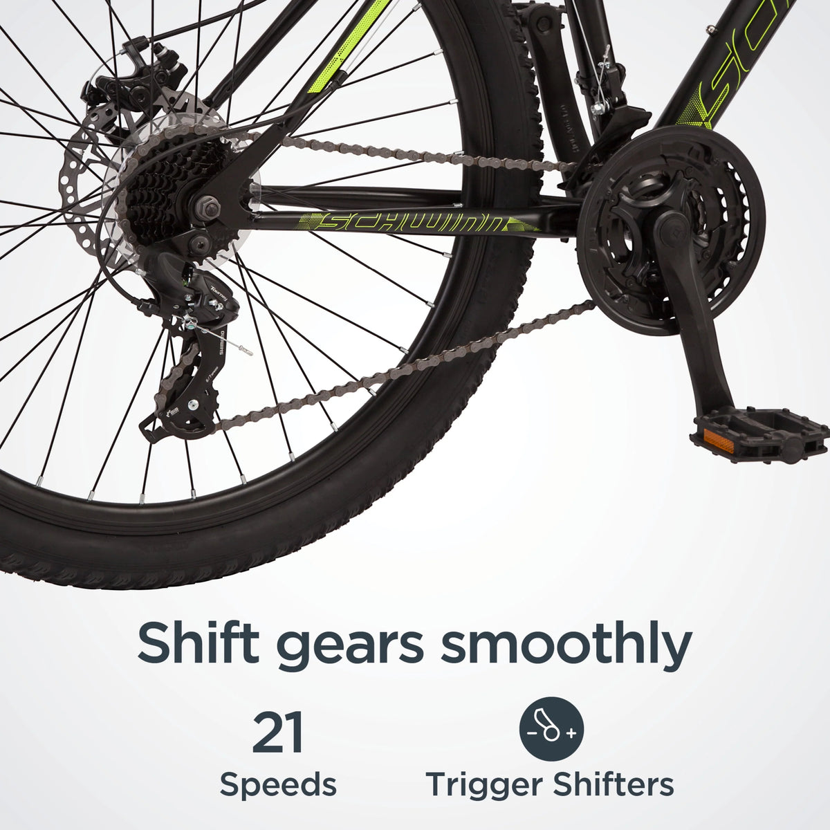26-inch 21 Speed Black Mountain Bike L5363