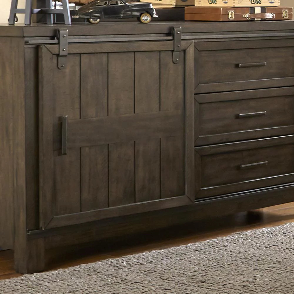 Dark Gray Twin Bookcase Bed E6688