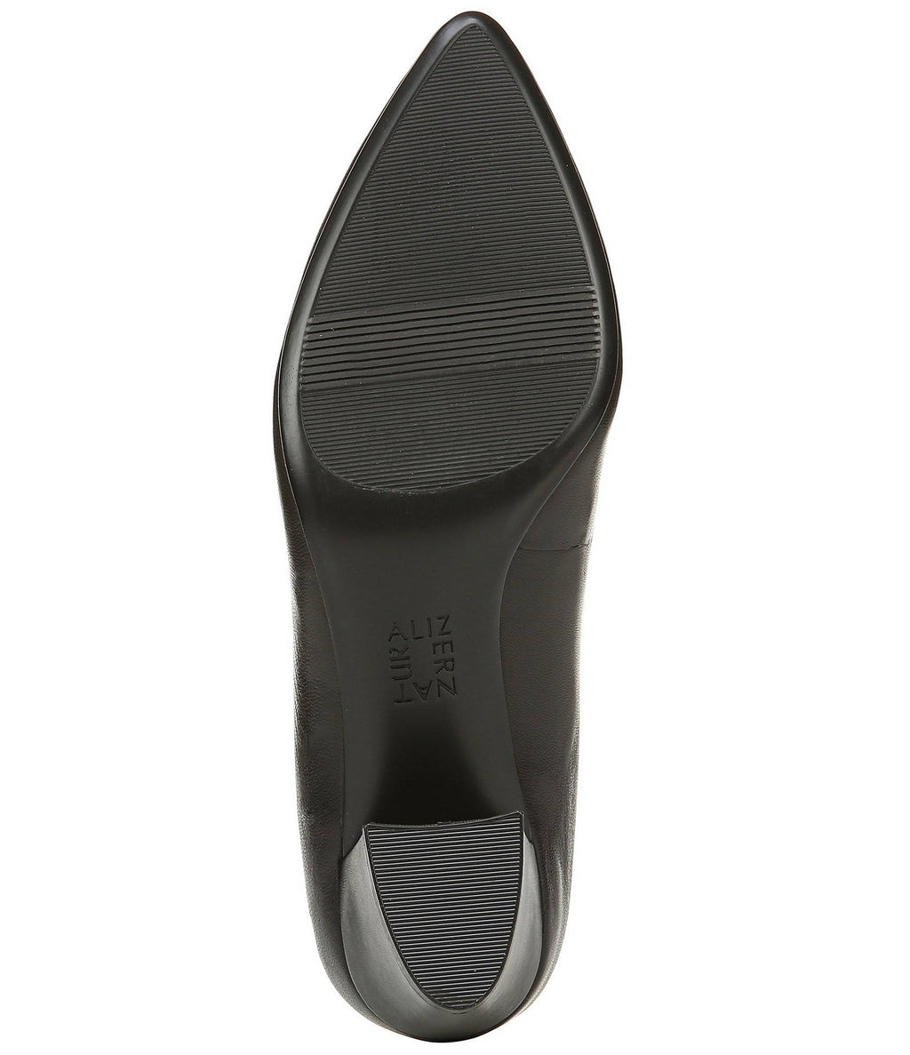 Black Leather Pumps I8755