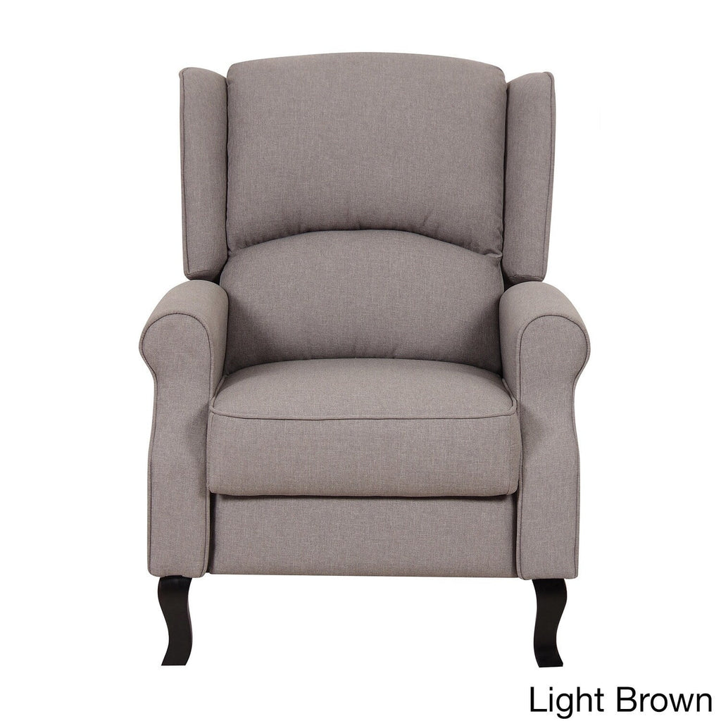 Modern Wingback Linen Fabric Accent Recliner Chair Dark Grey B40747
