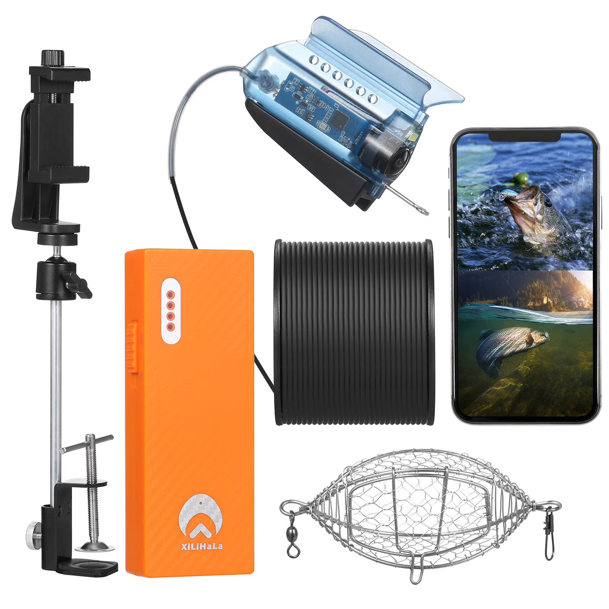 1080P Underwater Fishing Fish Finder with 50M Cable Carry Case D653889
