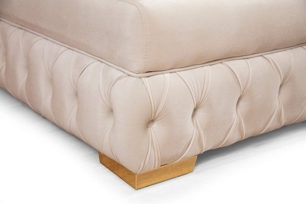 Ivory Velvet Double Chaise Sectional M59250