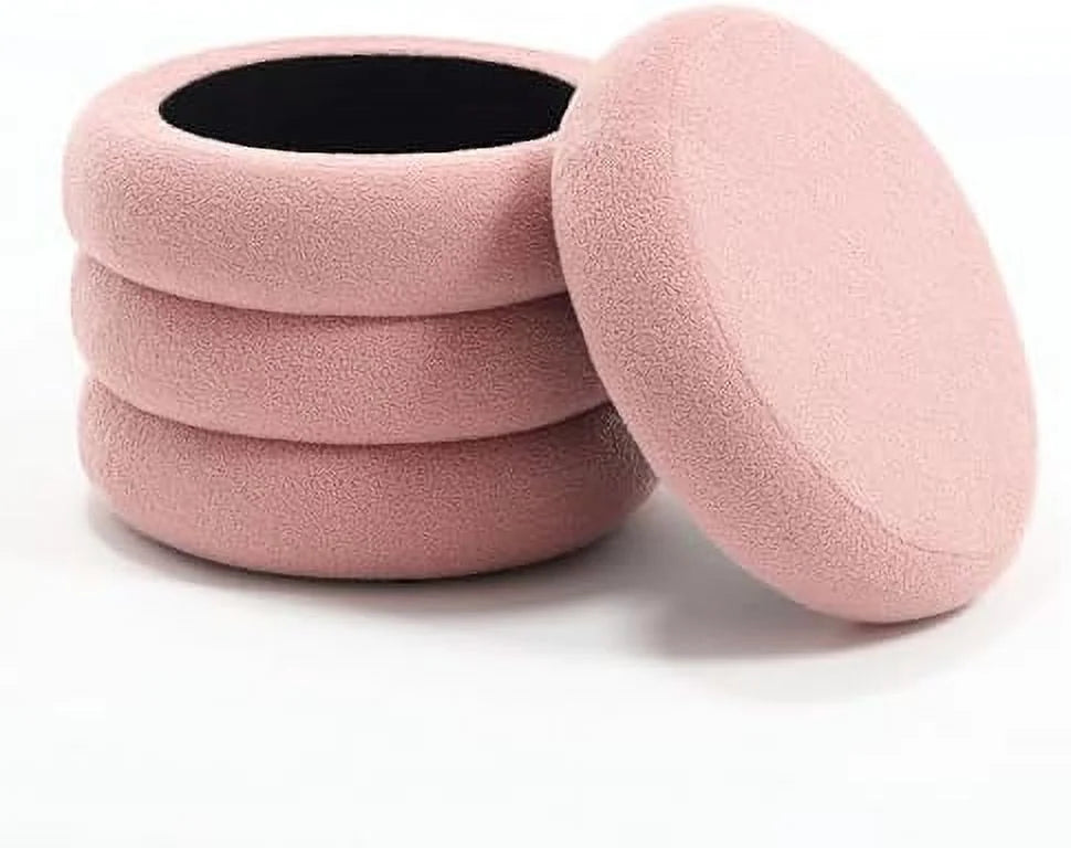 Round Pink Ottoman T70566