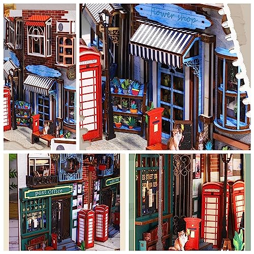 DIY Book Nook Miniature Kit, 3D Wooden Puzzle Booknook X9772