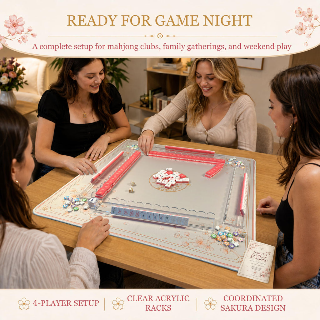 American Mahjong Set with Racks, Mat & Tote A6748