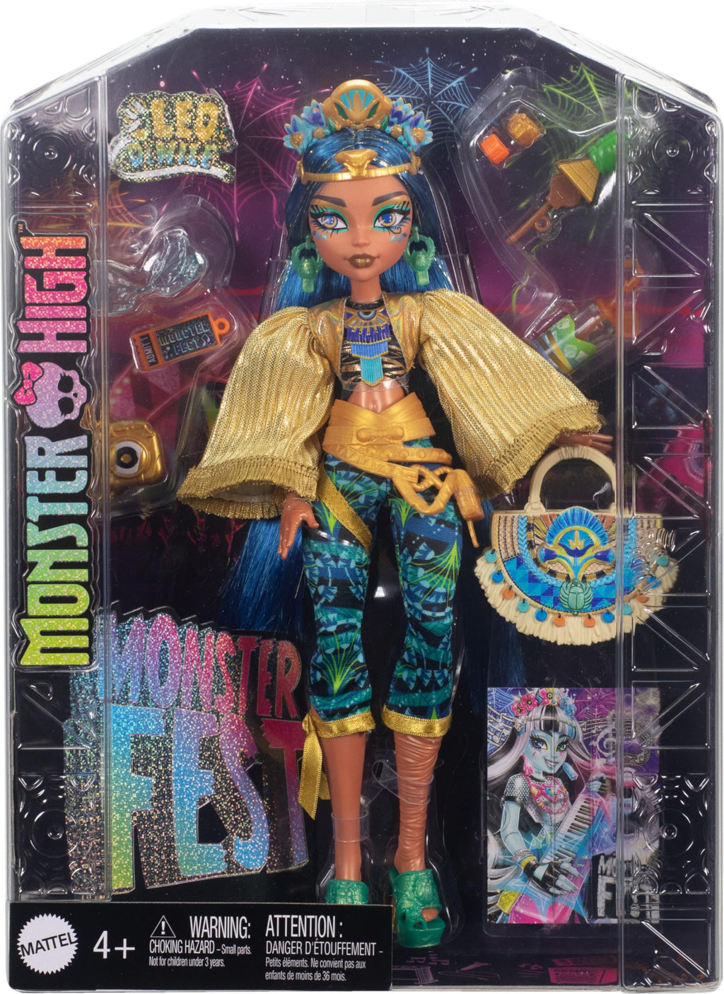 Monster High Doll with Glam Outfit & Accessories D18545