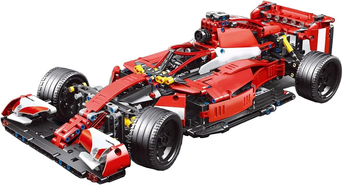 Red 1:10 Scale Sports Car Building Blocks Kit 1250 Pcs C369866