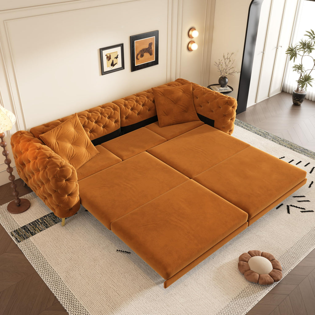Convertible Sleeper Sofa with Ottoman T187
