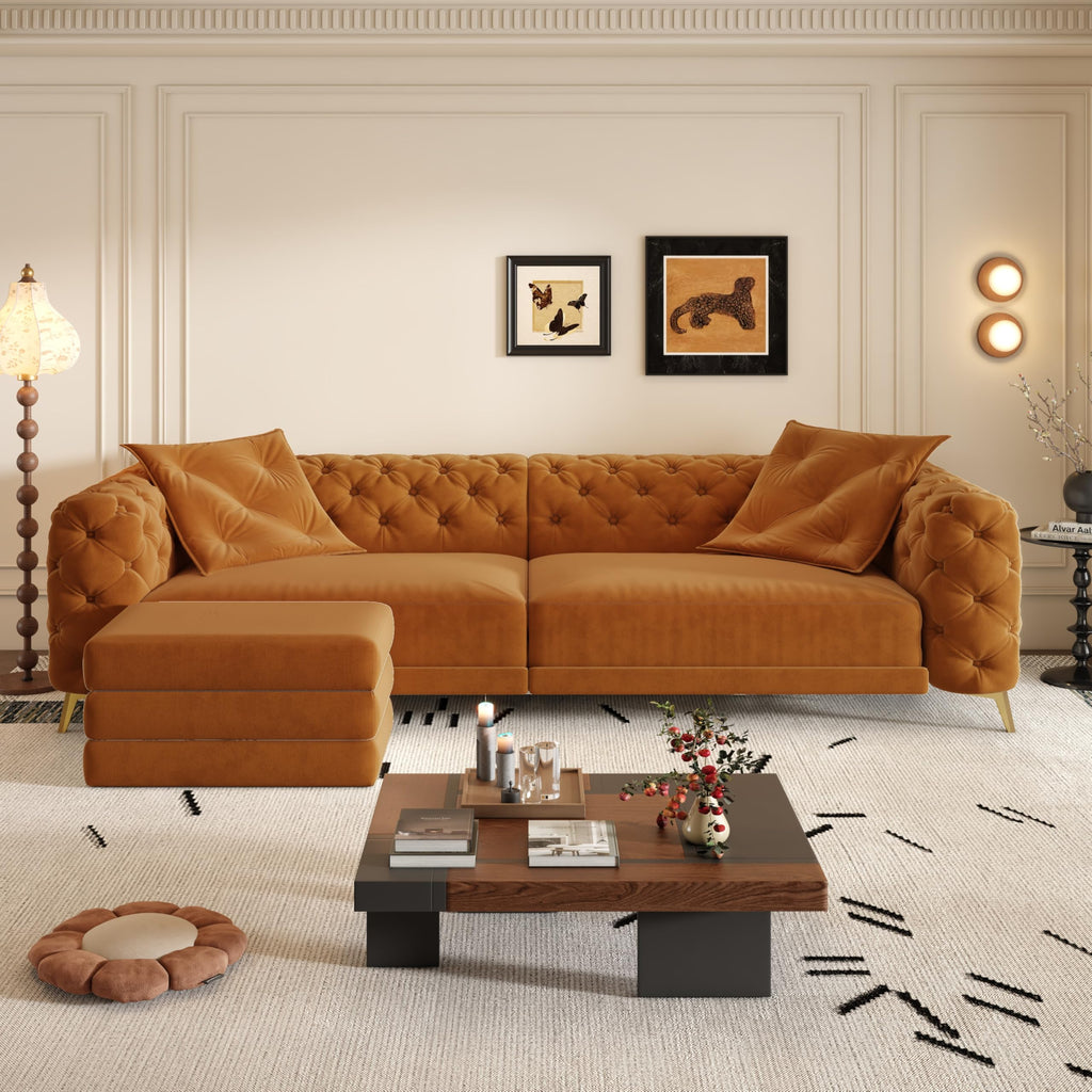 Convertible Sleeper Sofa with Ottoman T187