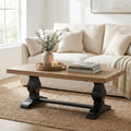 Solid Wood Coffee Table, Black and Driftwood S784