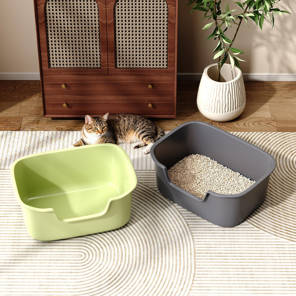 Large High Sides Cat Litter Box B87767