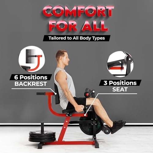 Adjustable Leg Extension and Curl Machine with Plate Loaded F895