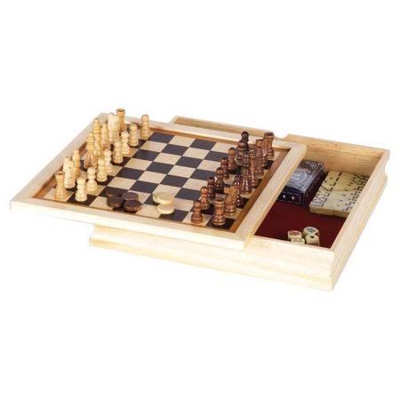 Wood Backgammon Chess Combination Game Set X55362