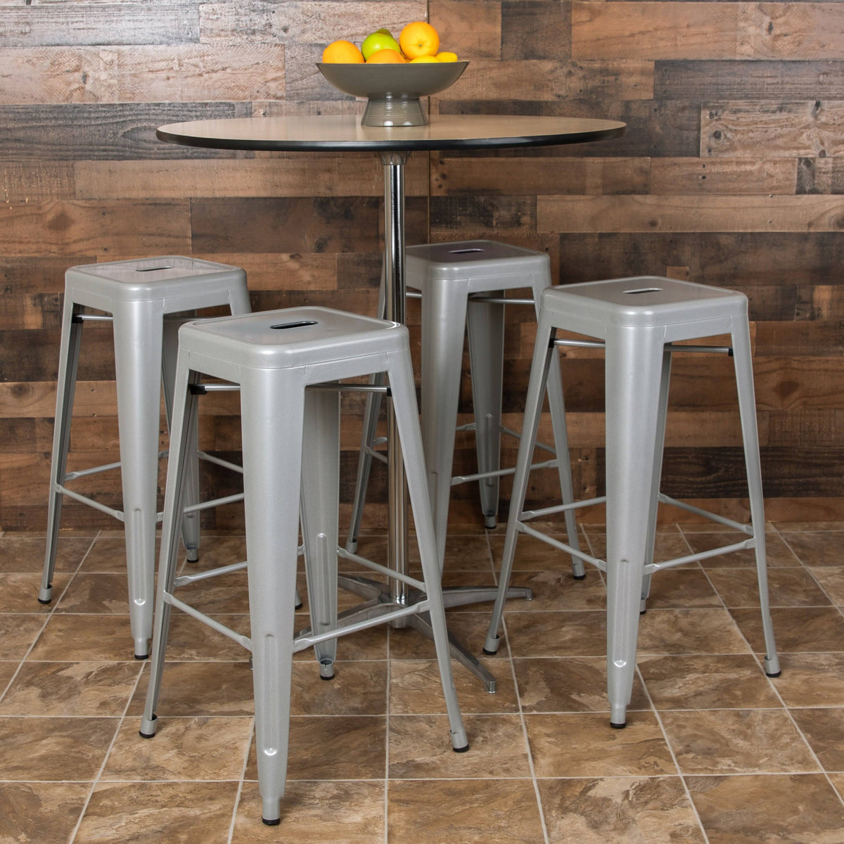 4 Pack 30x22 High Metal Stackable Bar Stool G1425