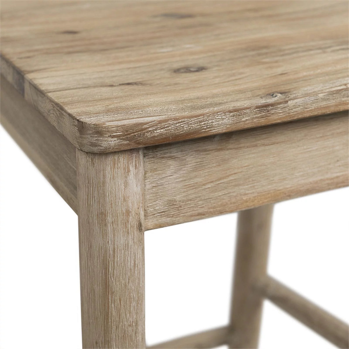 2 Piece Rustic Solid Wooden Counter Height Stool Set R865376
