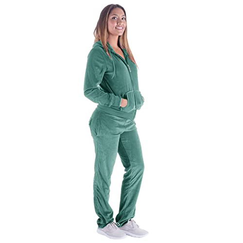 Velour 2 Piece Tracksuit Set A870