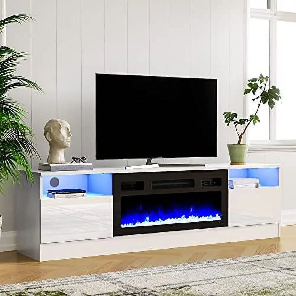 White Fireplace TV Stand for 75 inch TV F943317