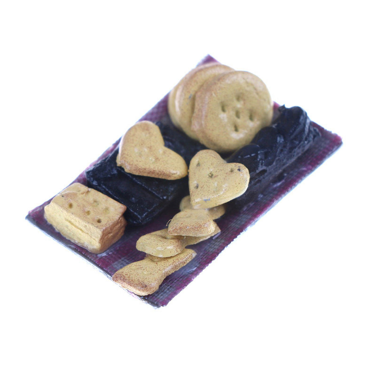 1:12 Dollhouse Miniatures Plastic Plate of Cookies Biscuit Kitchen Food Decor I640286