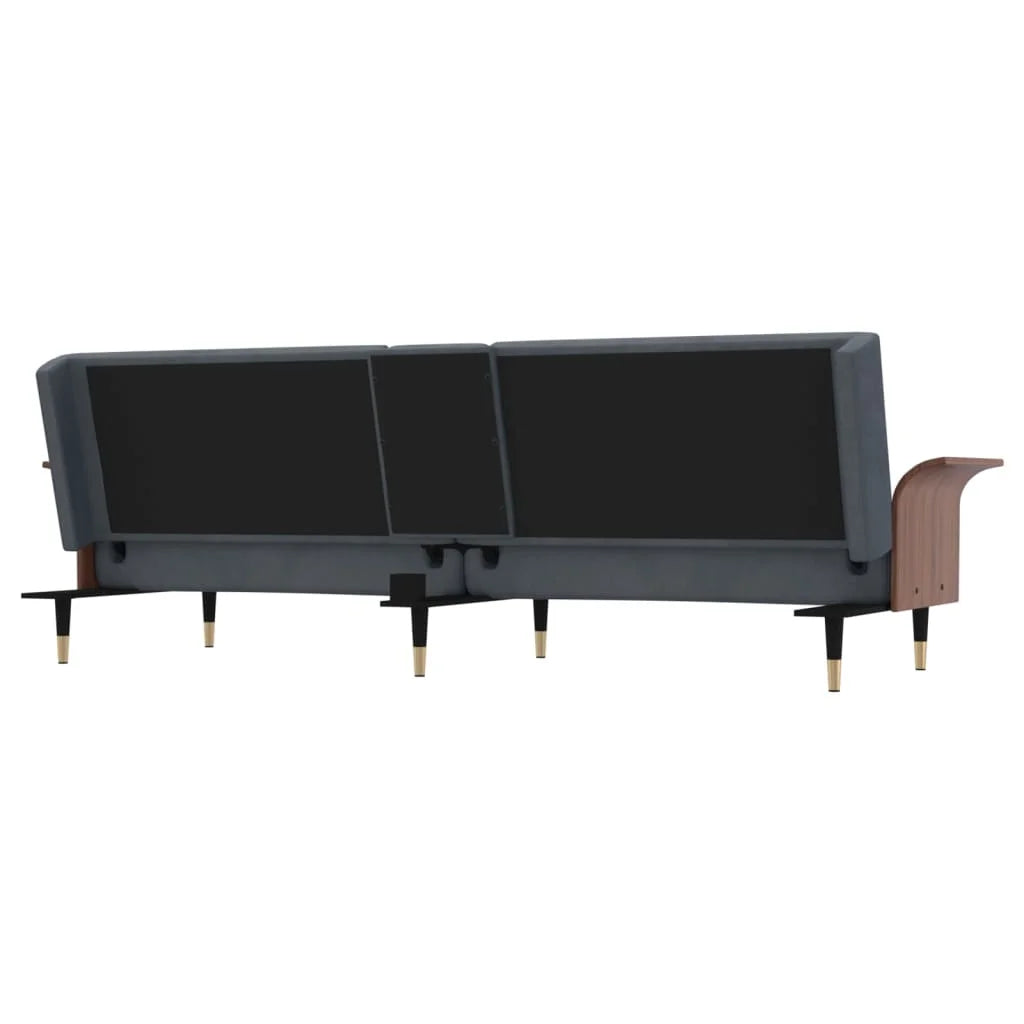 Dark Gray Sofa Bed with Cup Holders M697860