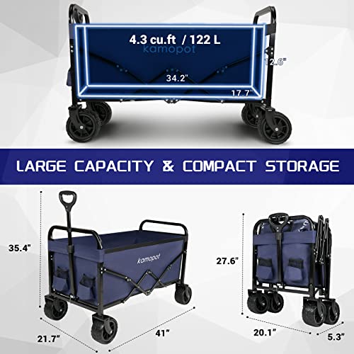 Collapsible Wagon Cart with Cupholders (Black) S517063