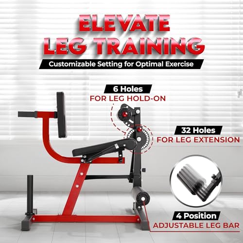 Adjustable Leg Extension and Curl Machine with Plate Loaded F895