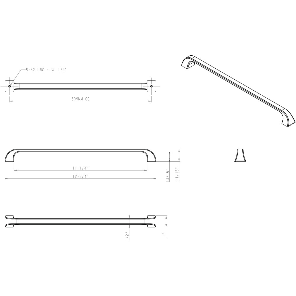 Brushed Pewter Cabinet Pull F83171