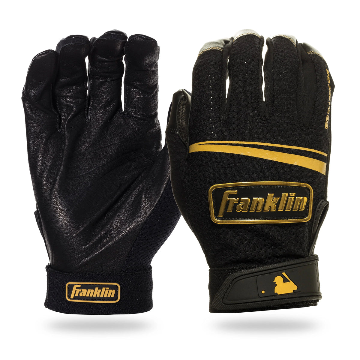 Black/Gold Baseball Batting Gloves X875