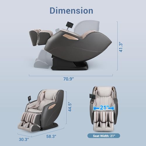 Grey Full Body Massage Recliner Chair with Heat C382