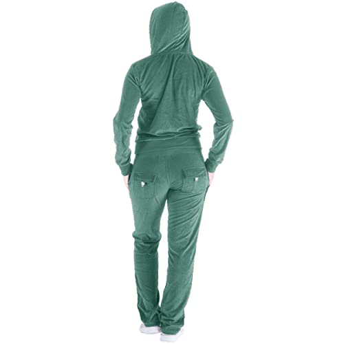 Velour 2 Piece Tracksuit Set A870