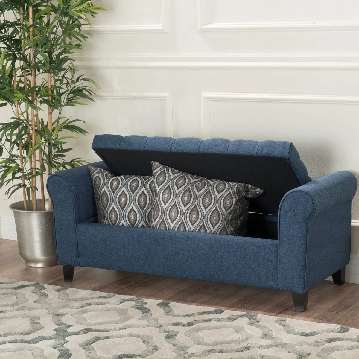 Fabric Indoor Storage Bench N9929