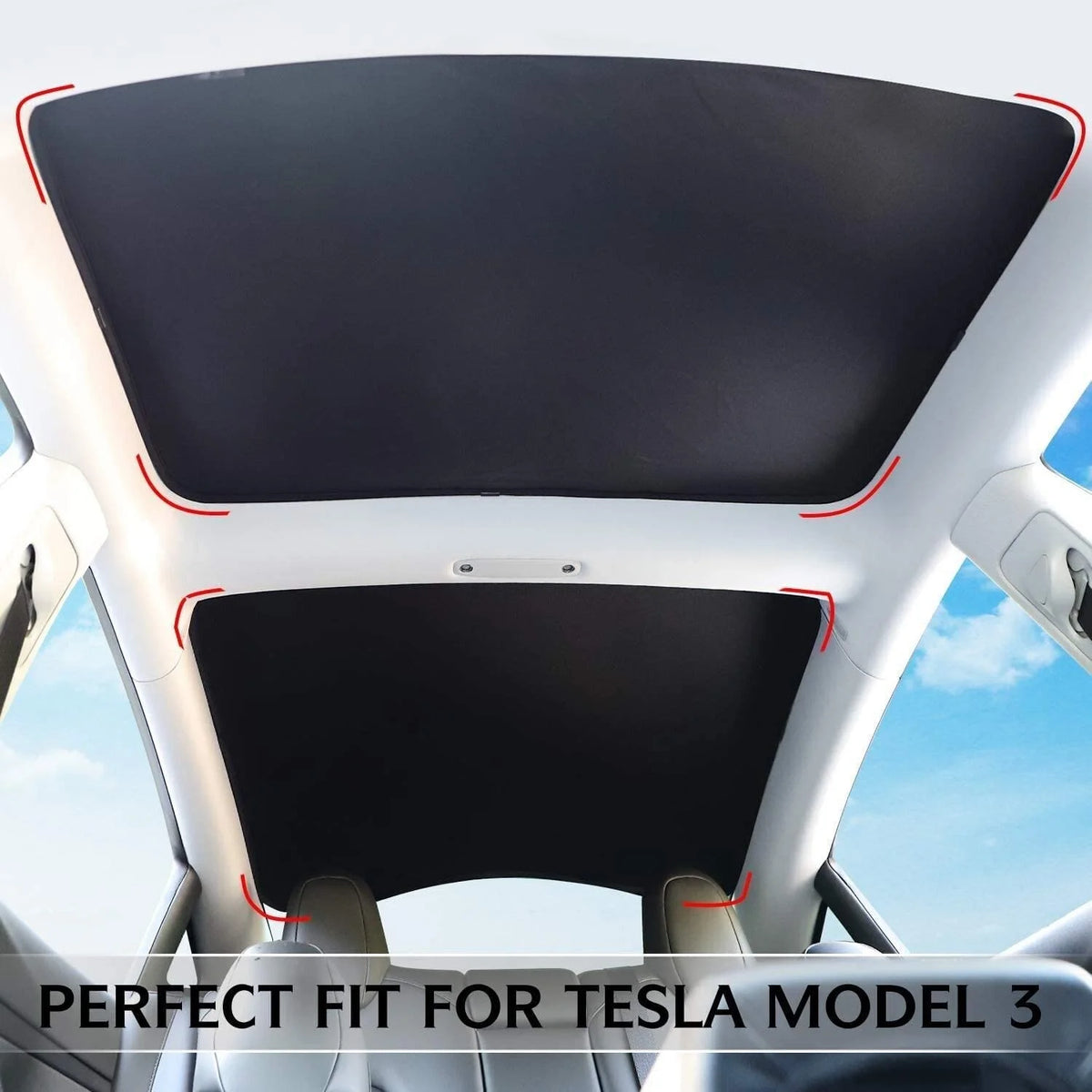 Black Reflective Sunshade Roof Window Cover Z154