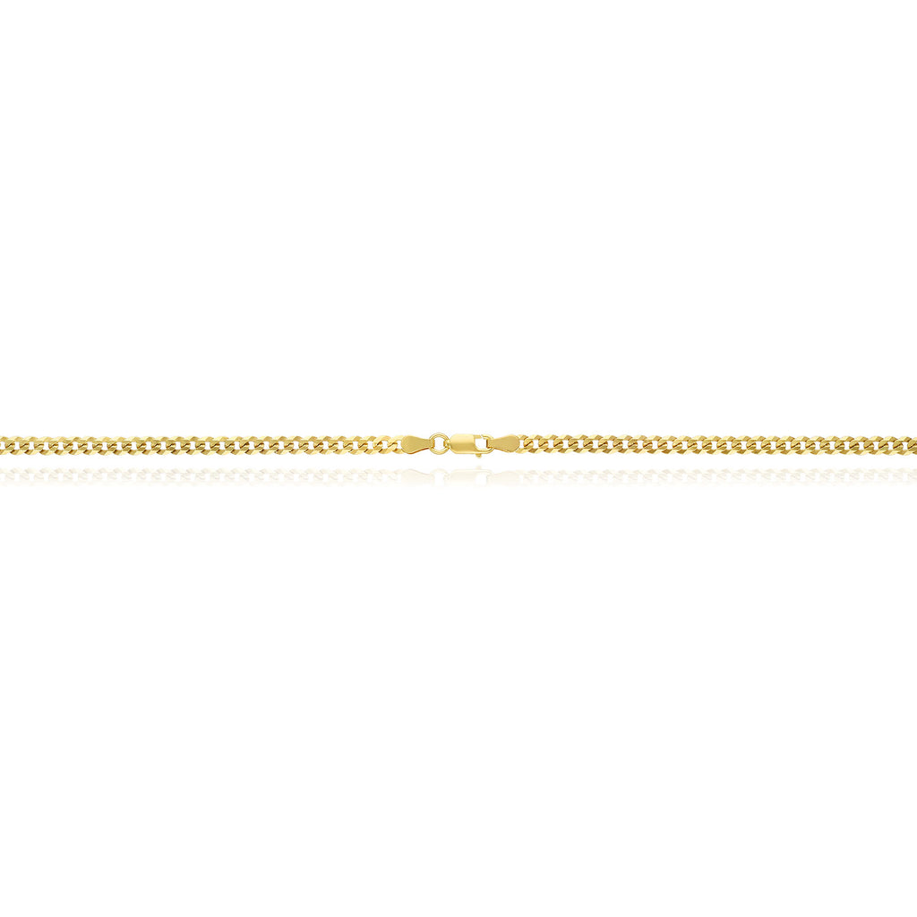 18K Gold Over Silver Cuban Chain 16"-20" G480511