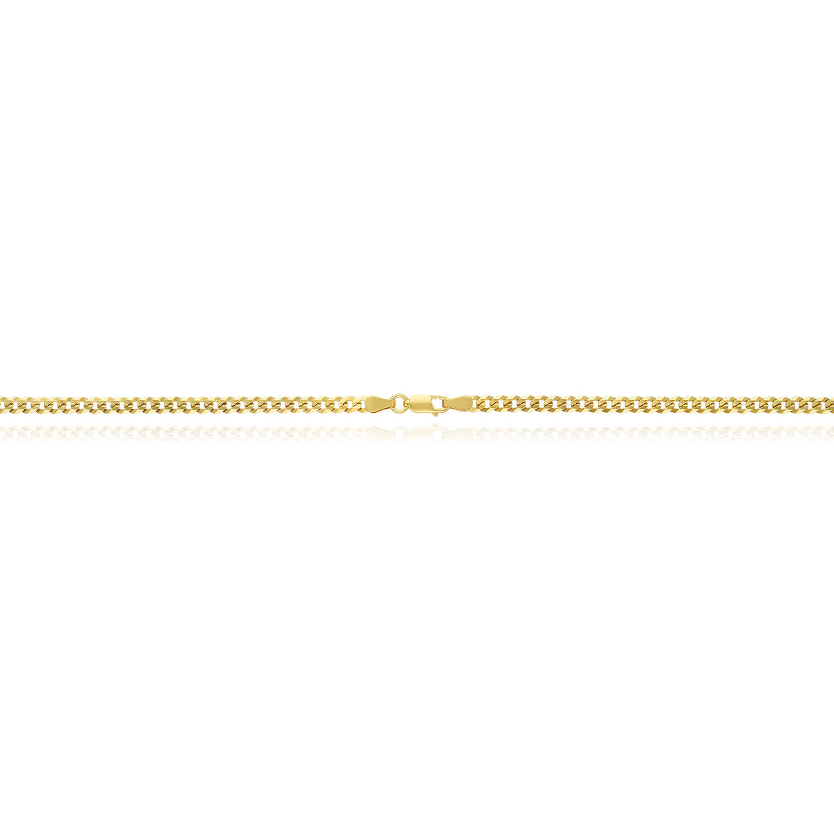 18K Gold Over Silver Cuban Chain 16"-20" G480511