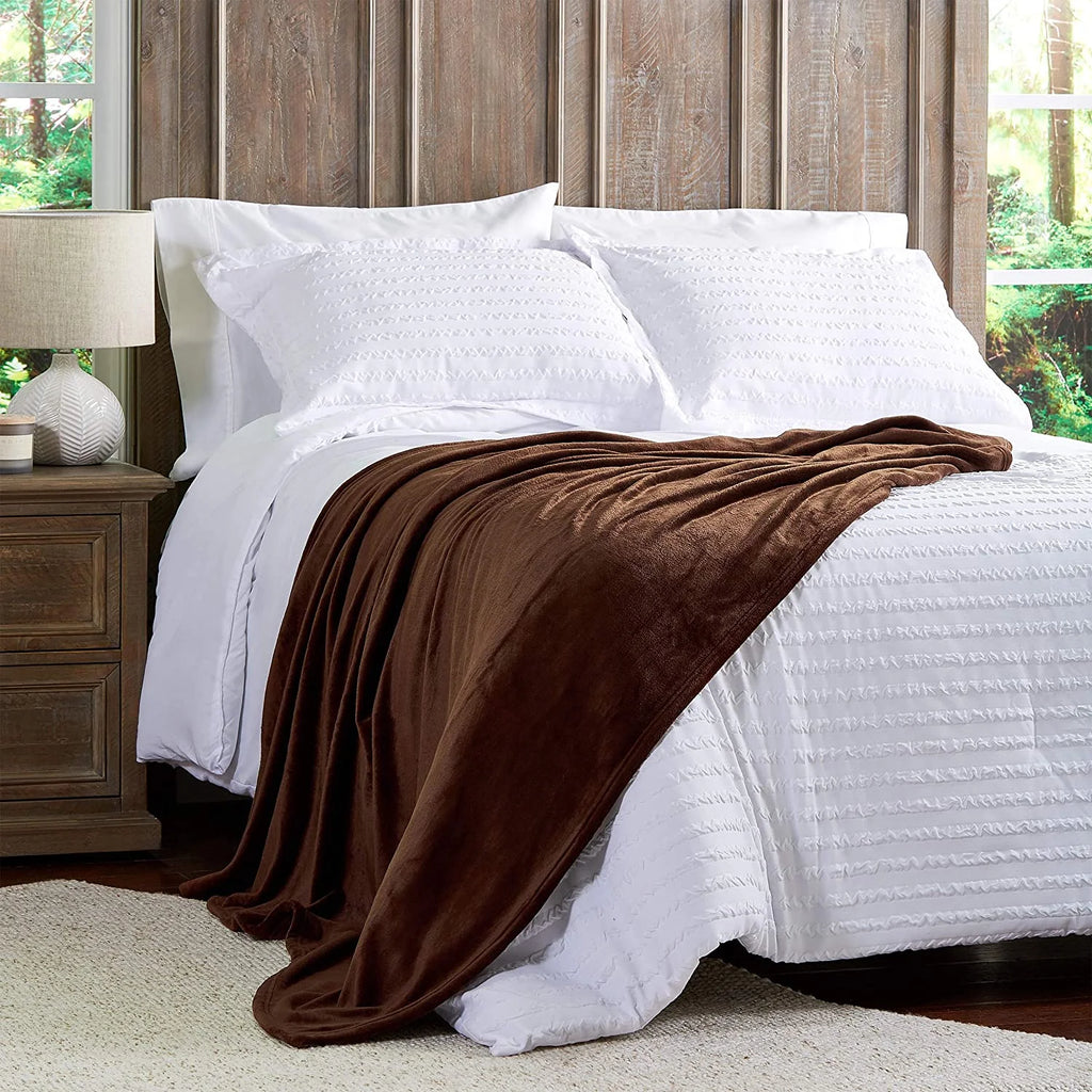 Oversized Microfiber Velvet Polyester Throw Blanket C510225