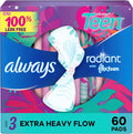 Size 3 Extra Heavy Unscented Pads with Wings 60 Count B10036