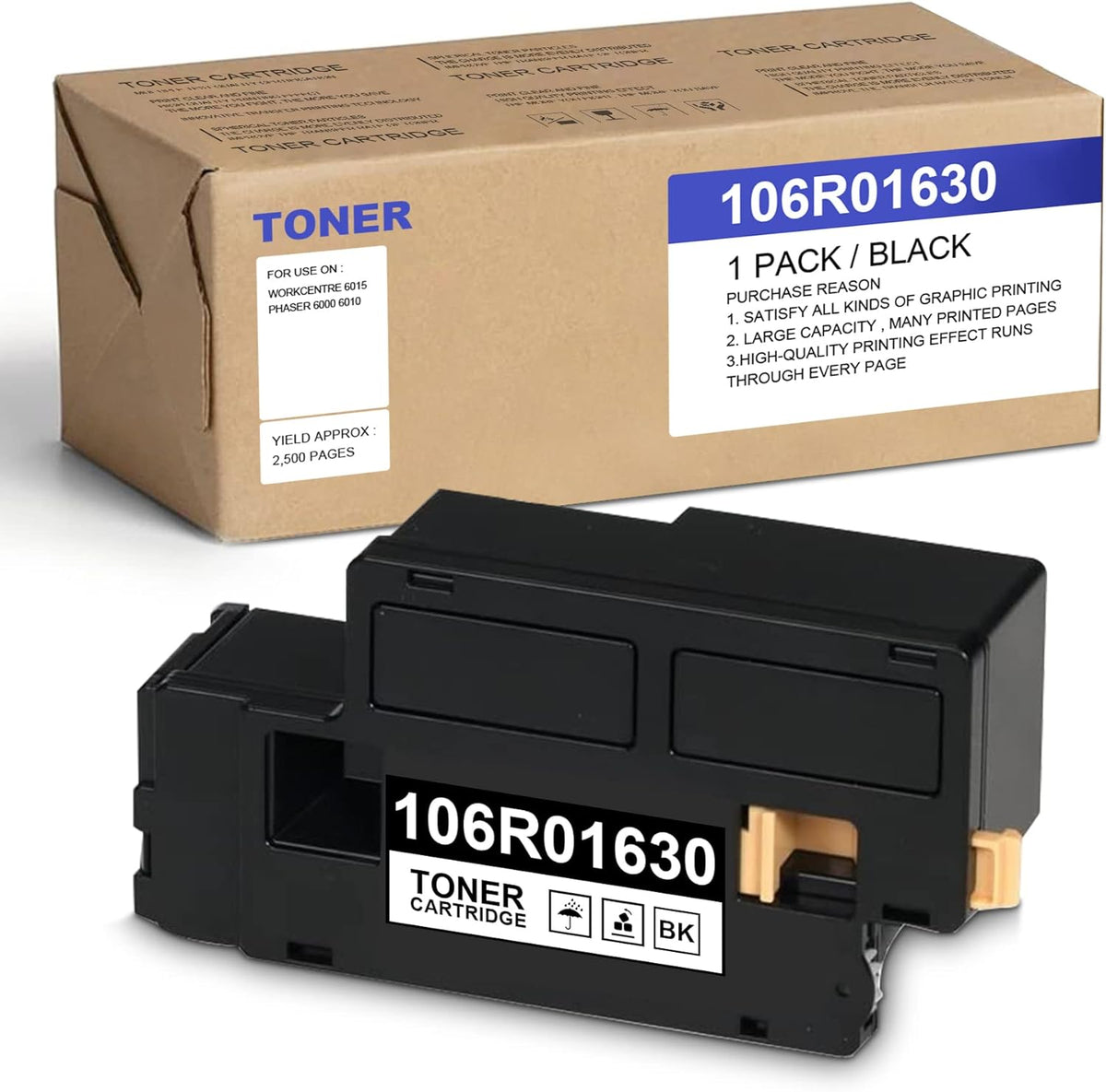 Black Compatible Toner Cartridge for Xerox WorkCentre 6015 Phaser 6000 6010 Printer I51886