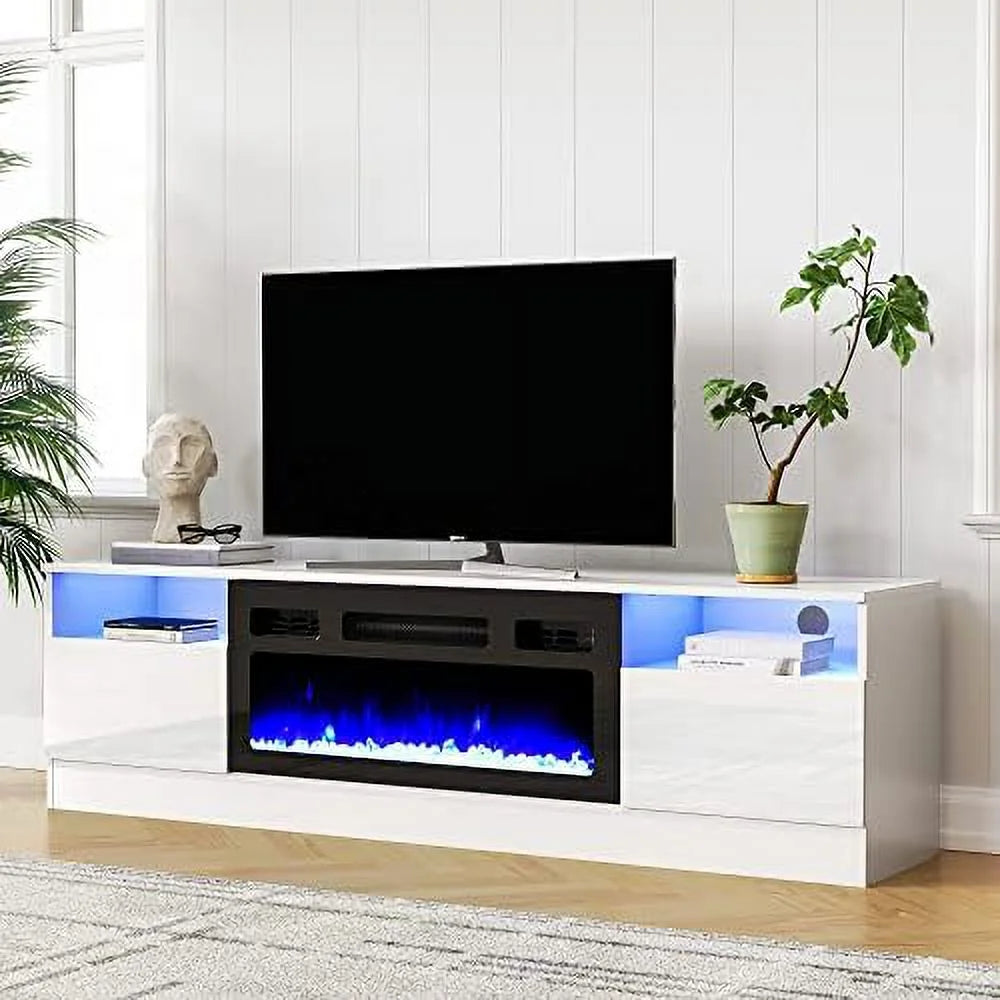 White Fireplace TV Stand for 75 inch TV F943317