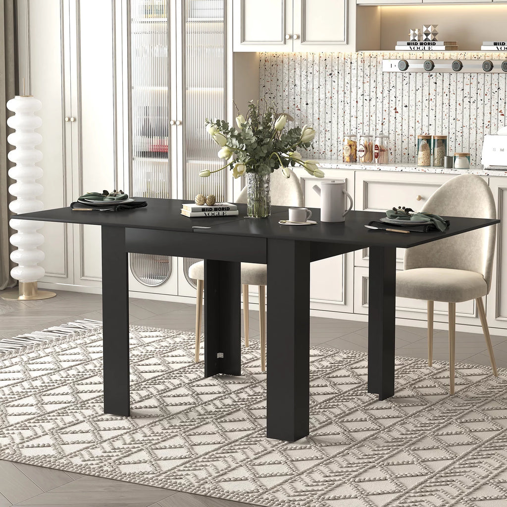 Black Expandable Dining Table W2745