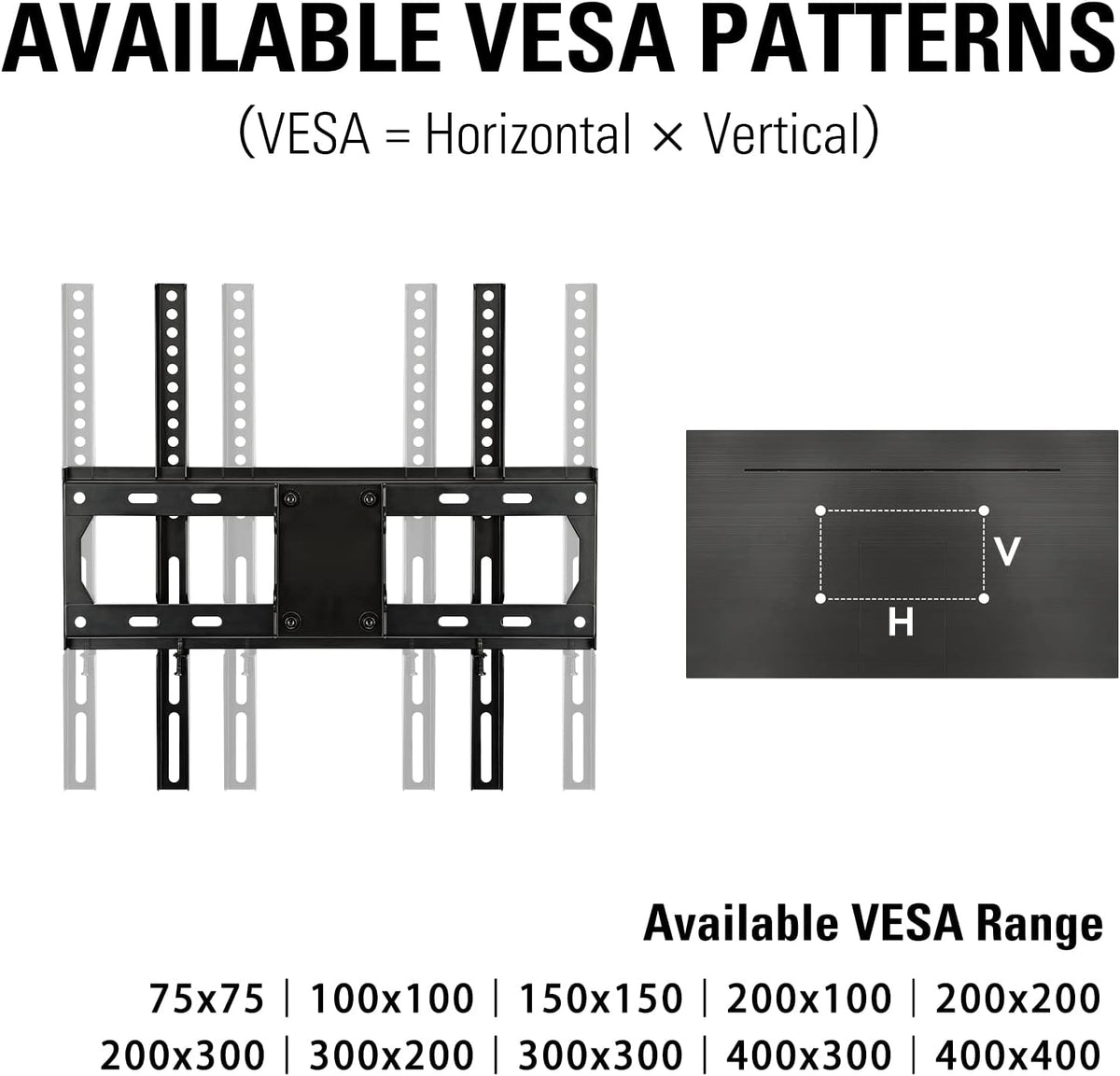 Full Motion TV Wall Mount for 26-55 Inch LED LCD Plasma Flat Screen TV, Swivel Articulating Dual Arms, VESA 400x400mm, 99 LBS, Pack of 2 K7890