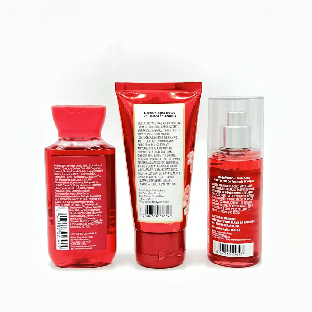 Japanese Cherry Blossom Travel Size Shower Gel, Body Cream and Fragrance Mist 3-Piece Set T6240