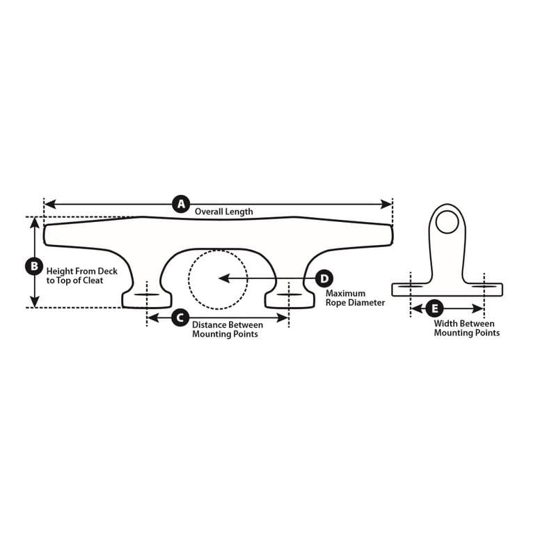 12in Stainless Steel Cleat Q301557