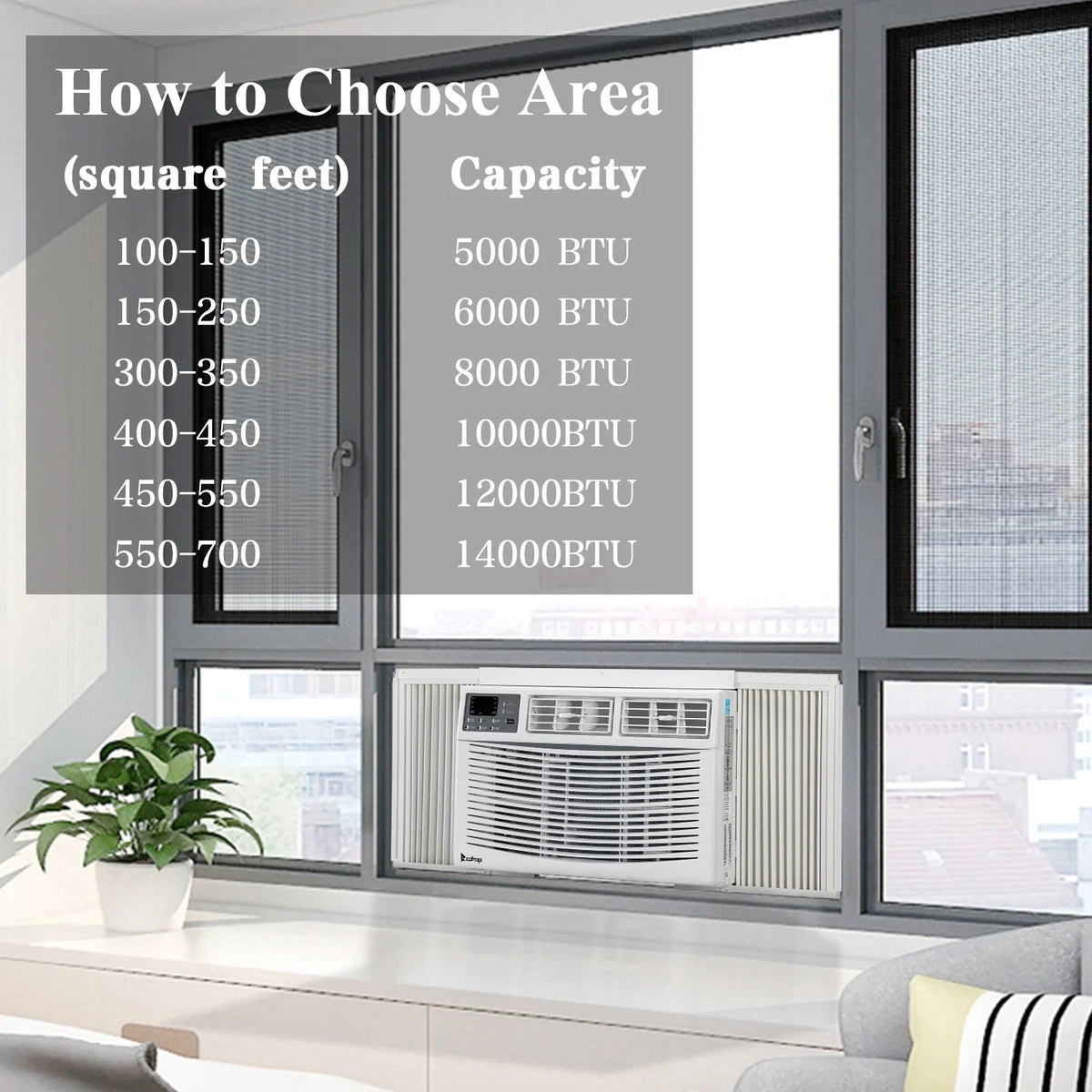12000BTU Window Air Conditioner with Remote Control F2334