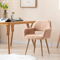 Faux Fur Mid Century Dining Chairs Camel T46535