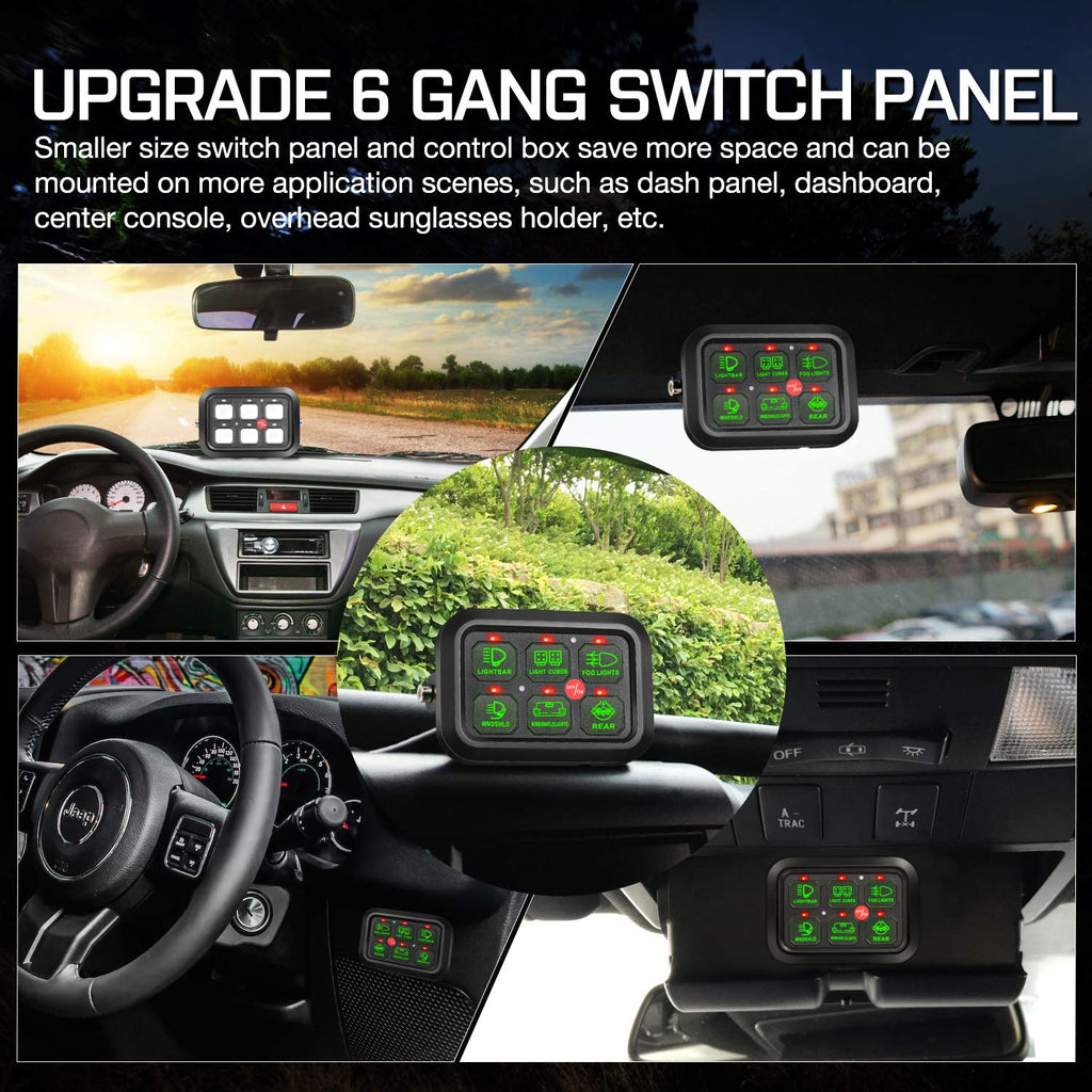 6 Gang Touch Switch Panel with Harness W4426