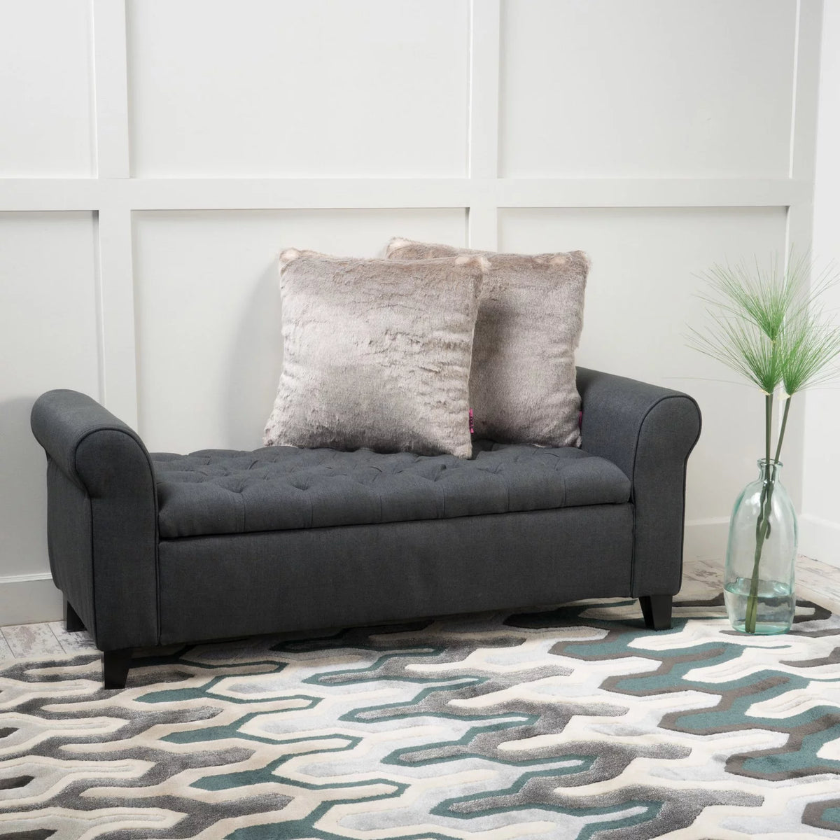 Fabric Indoor Storage Bench N9929