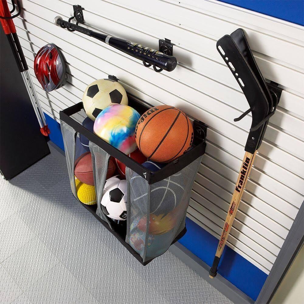 Ball Caddy Garage Storage Bin Tote Mesh Basket F2710
