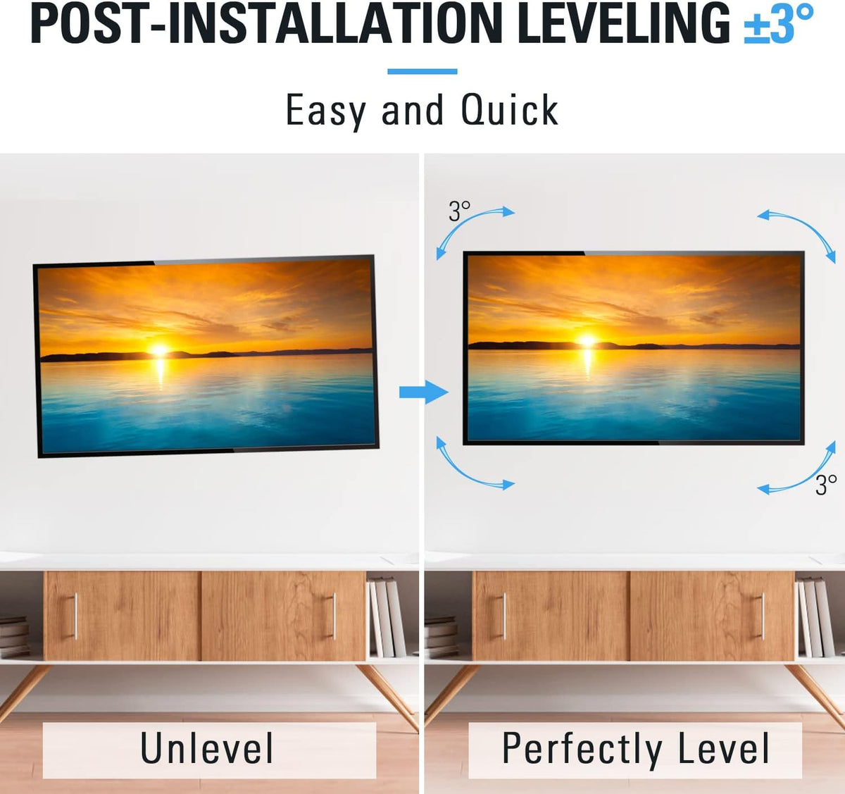 Full Motion TV Wall Mount for 26-55 Inch LED LCD Plasma Flat Screen TV, Swivel Articulating Dual Arms, VESA 400x400mm, 99 LBS, Pack of 2 K7890