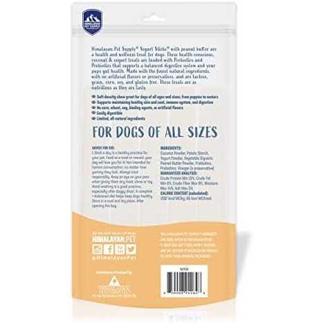 Yogurt Sticks Peanut Butter Dog Chew 4.8 oz A9028