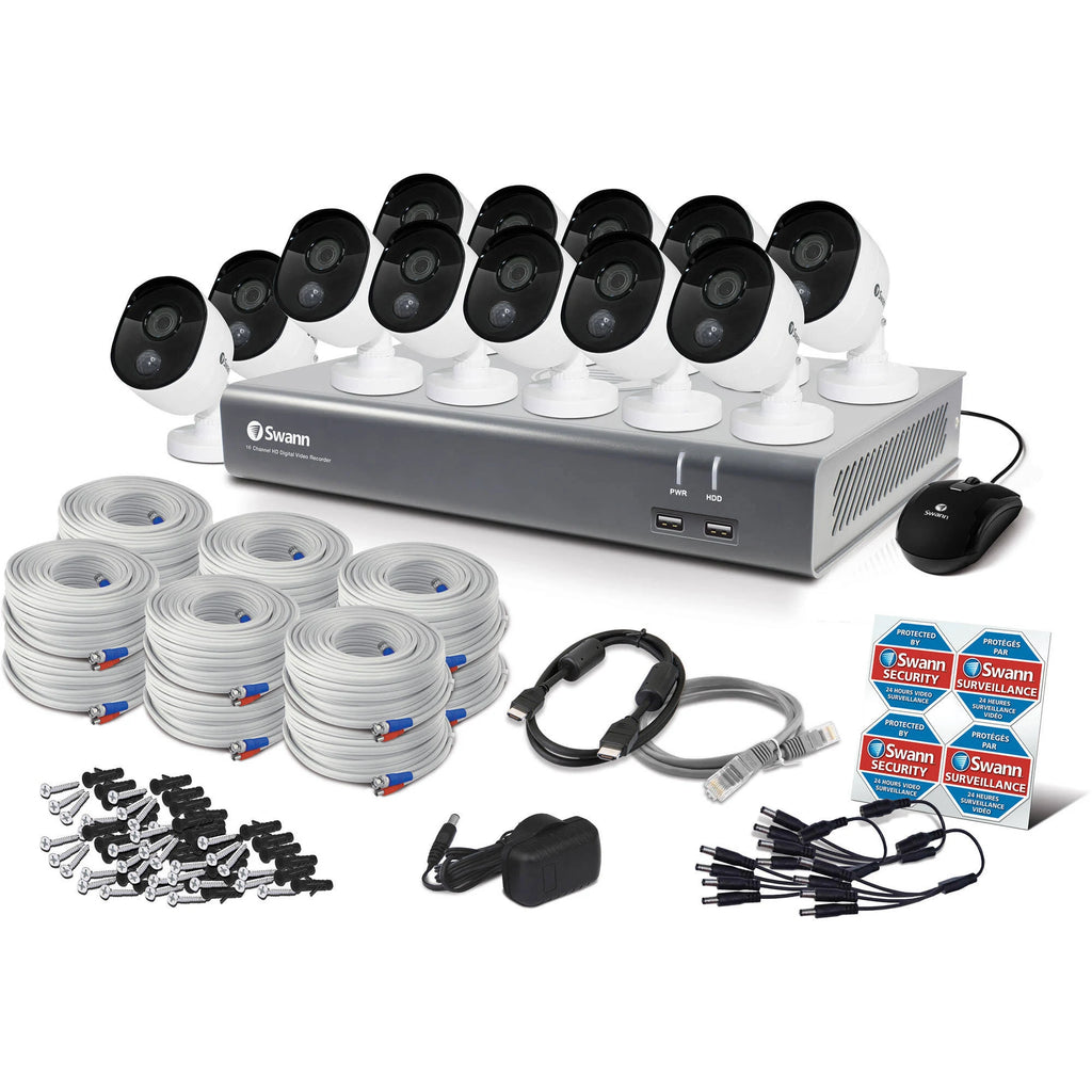 16-Channel 1080p DVR with 1TB HD & 12 Bullet Cameras U1219
